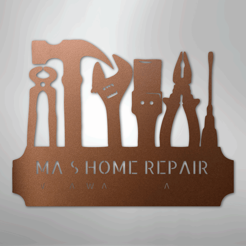 Tool Time Monogram - Steel Sign