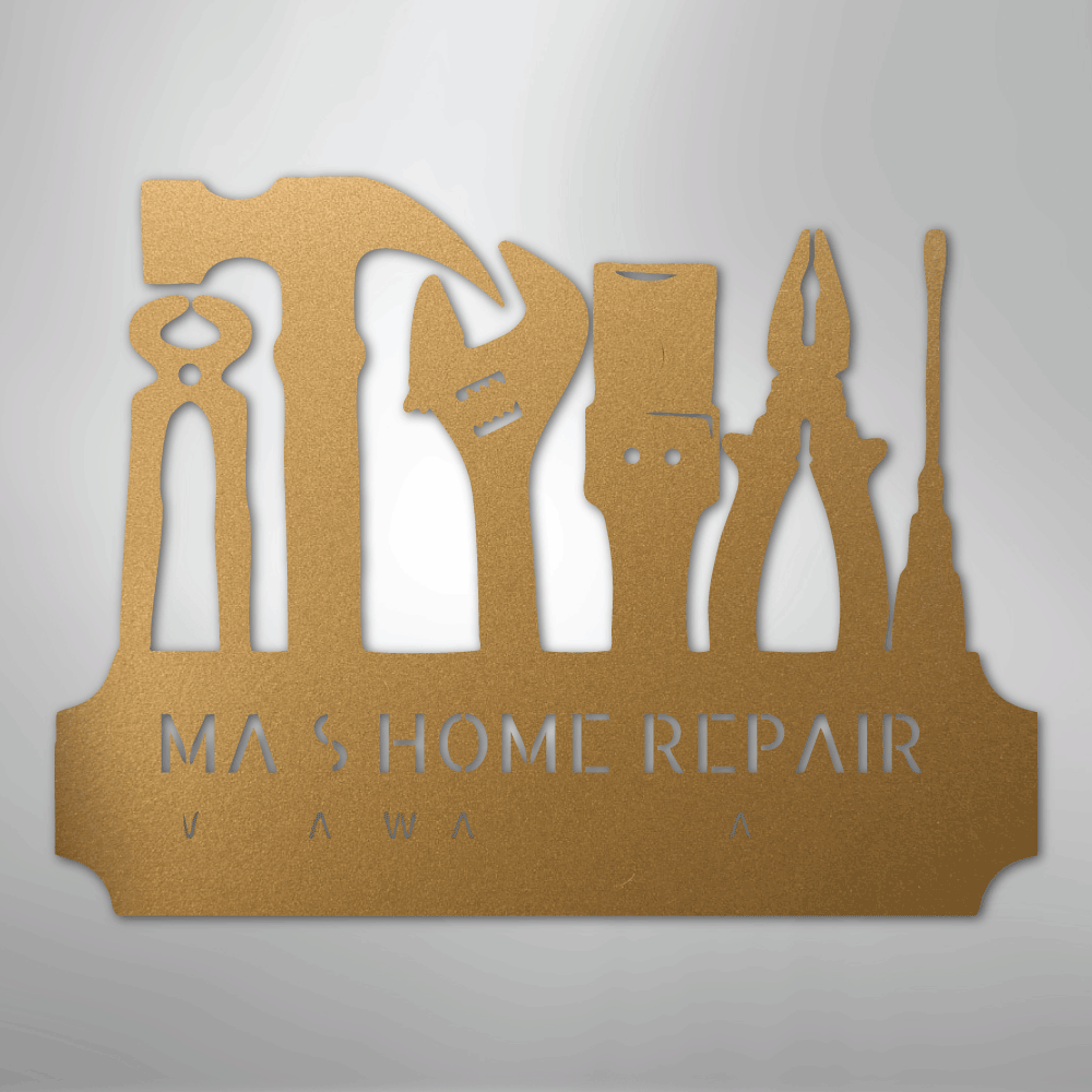 Tool Time Monogram - Steel Sign