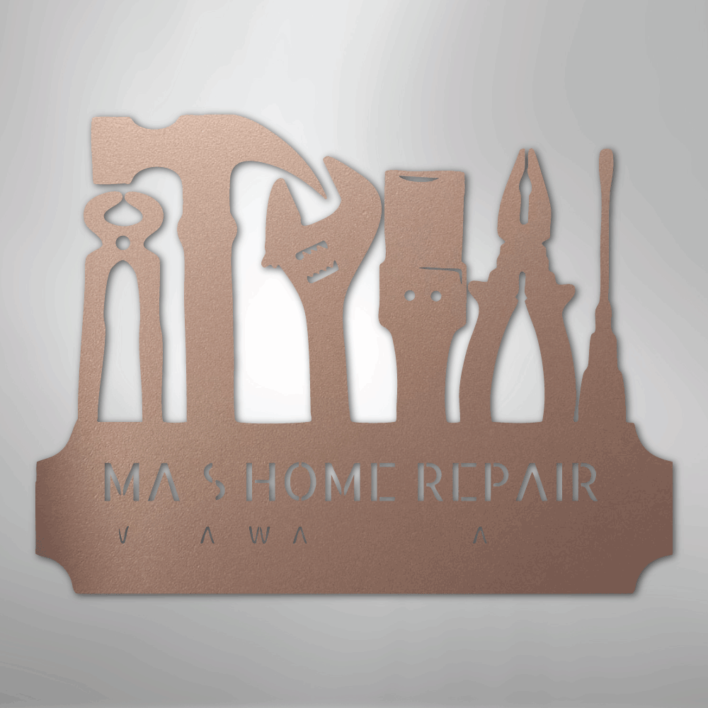 Tool Time Monogram - Steel Sign