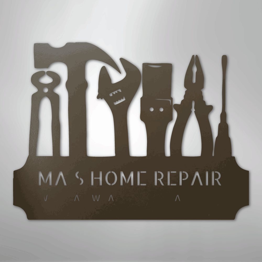Tool Time Monogram - Steel Sign