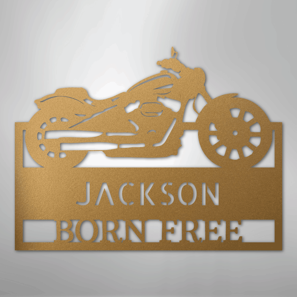 Moto Shop Monogram - Steel Sign