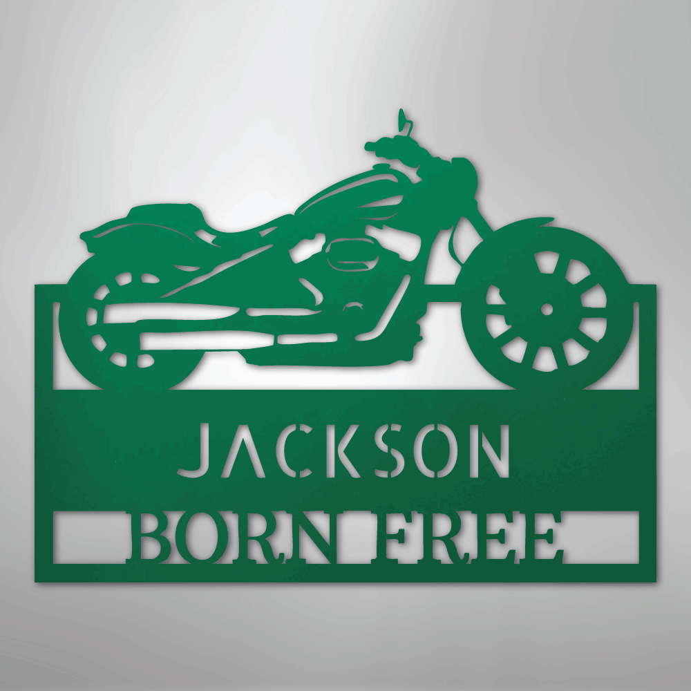 Moto Shop Monogram - Steel Sign