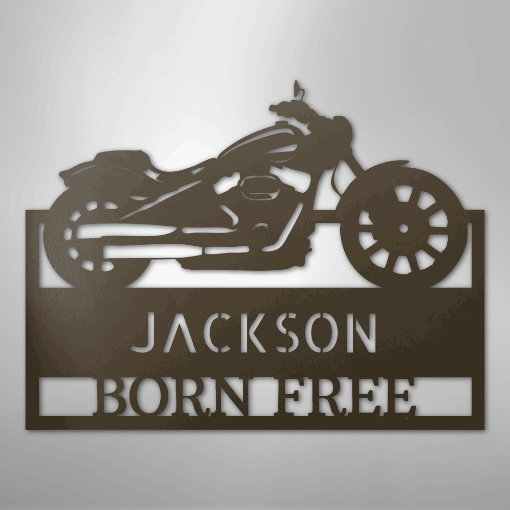 Moto Shop Monogram - Steel Sign