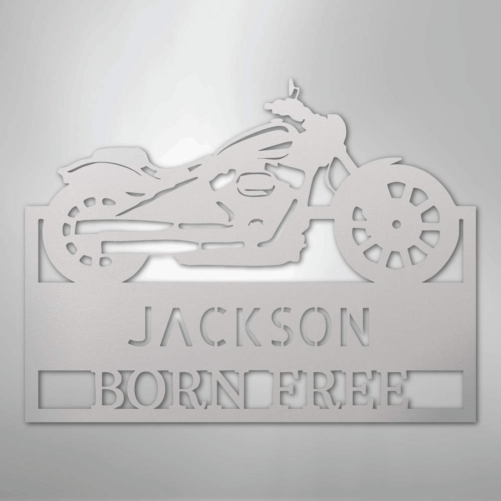 Moto Shop Monogram - Steel Sign