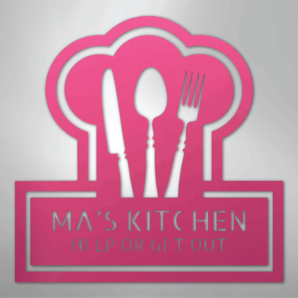 Ruler Of The Kitchen Monogram - Steel Sign
