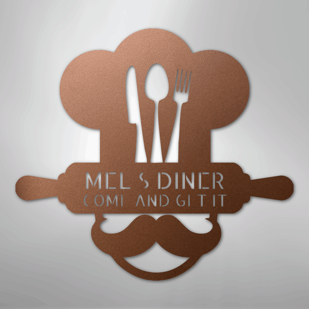Home Chef Monogram - Steel Sign