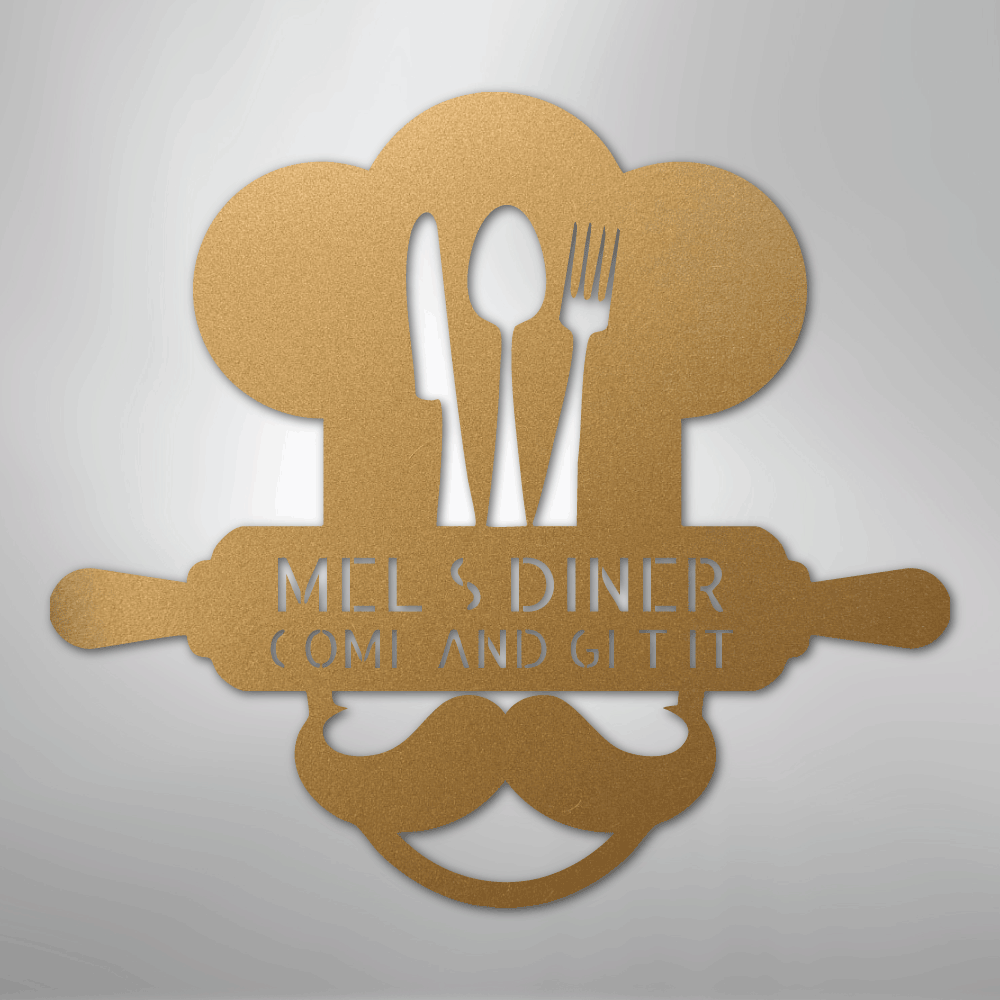 Home Chef Monogram - Steel Sign
