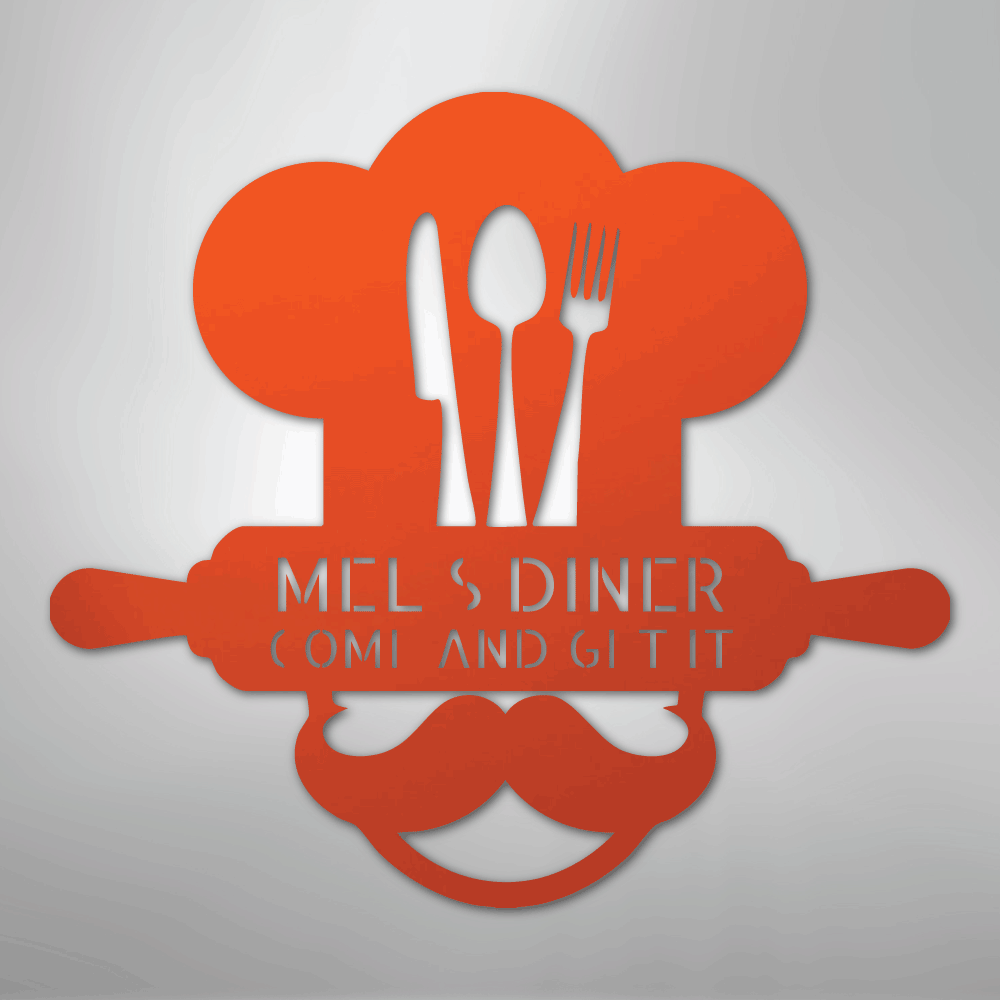 Home Chef Monogram - Steel Sign