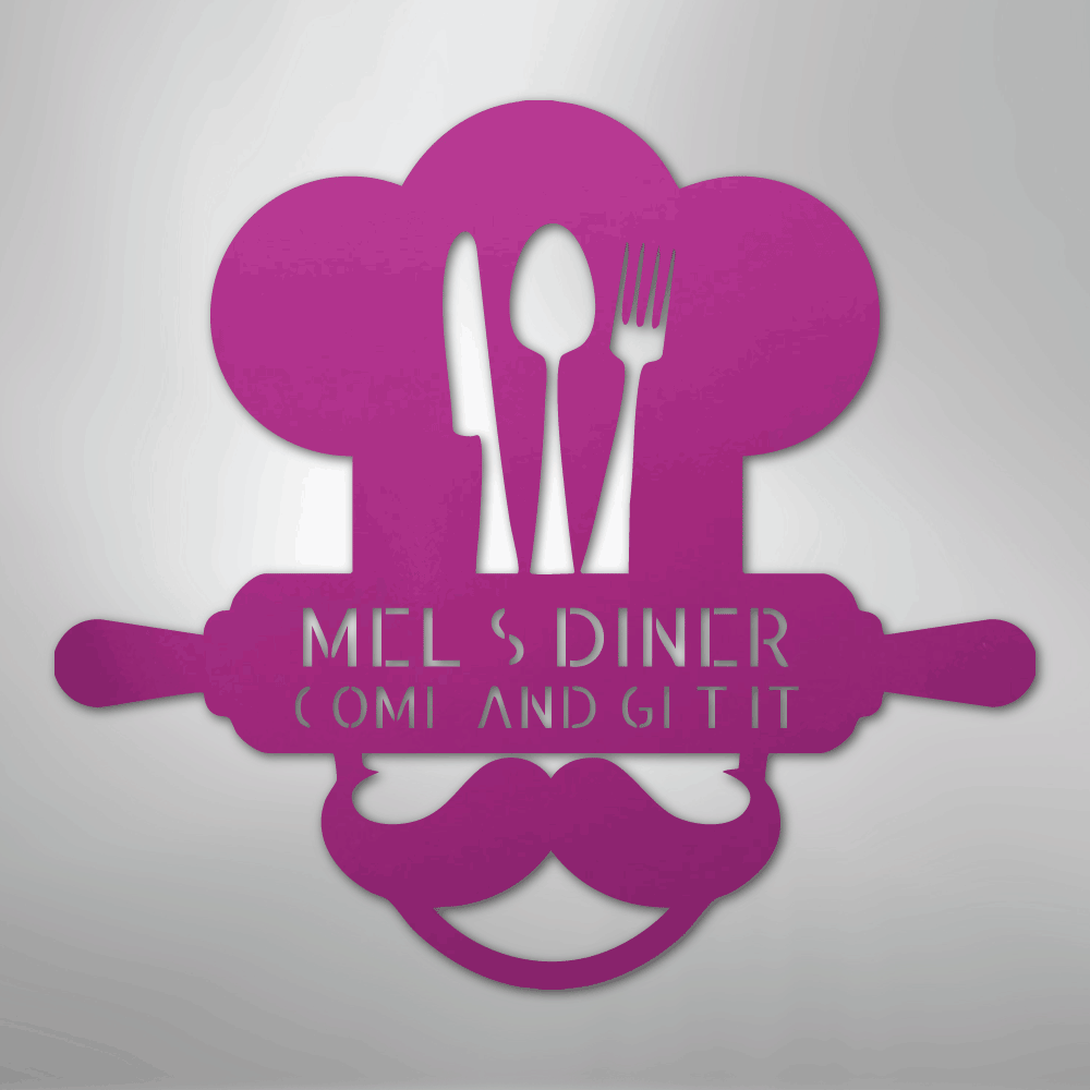Home Chef Monogram - Steel Sign
