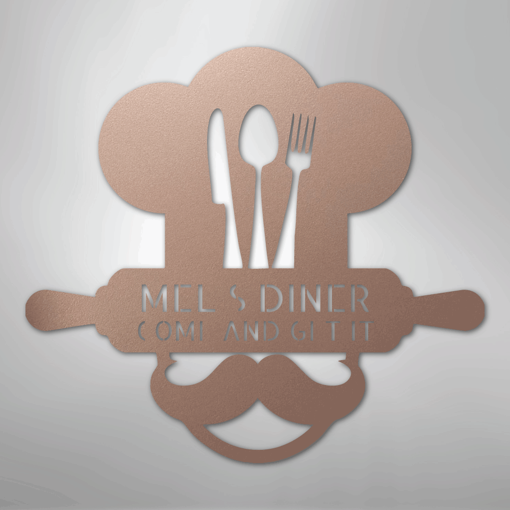 Home Chef Monogram - Steel Sign