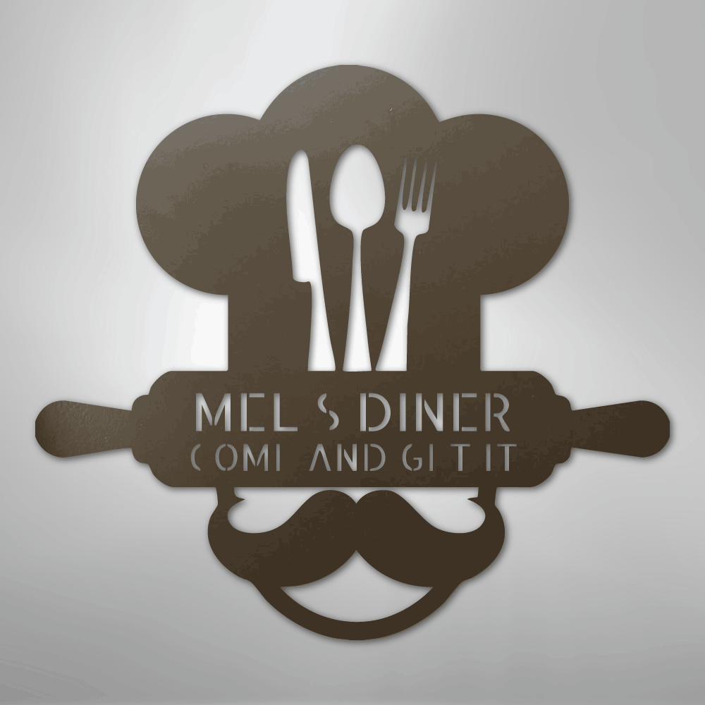 Home Chef Monogram - Steel Sign