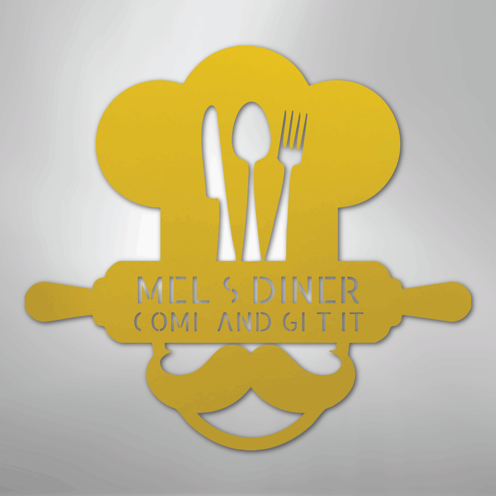 Home Chef Monogram - Steel Sign