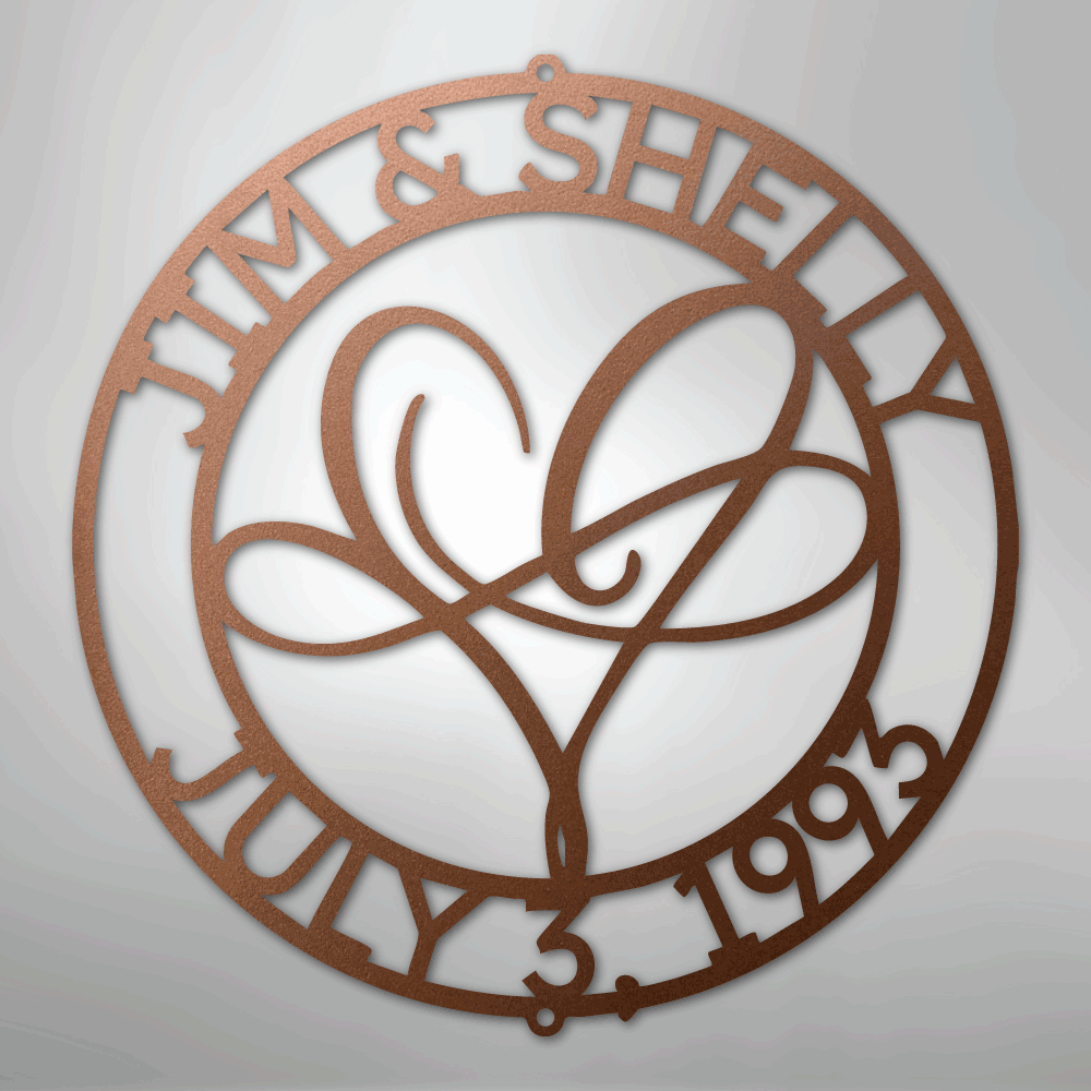 Infinite Love Monogram - Steel Sign