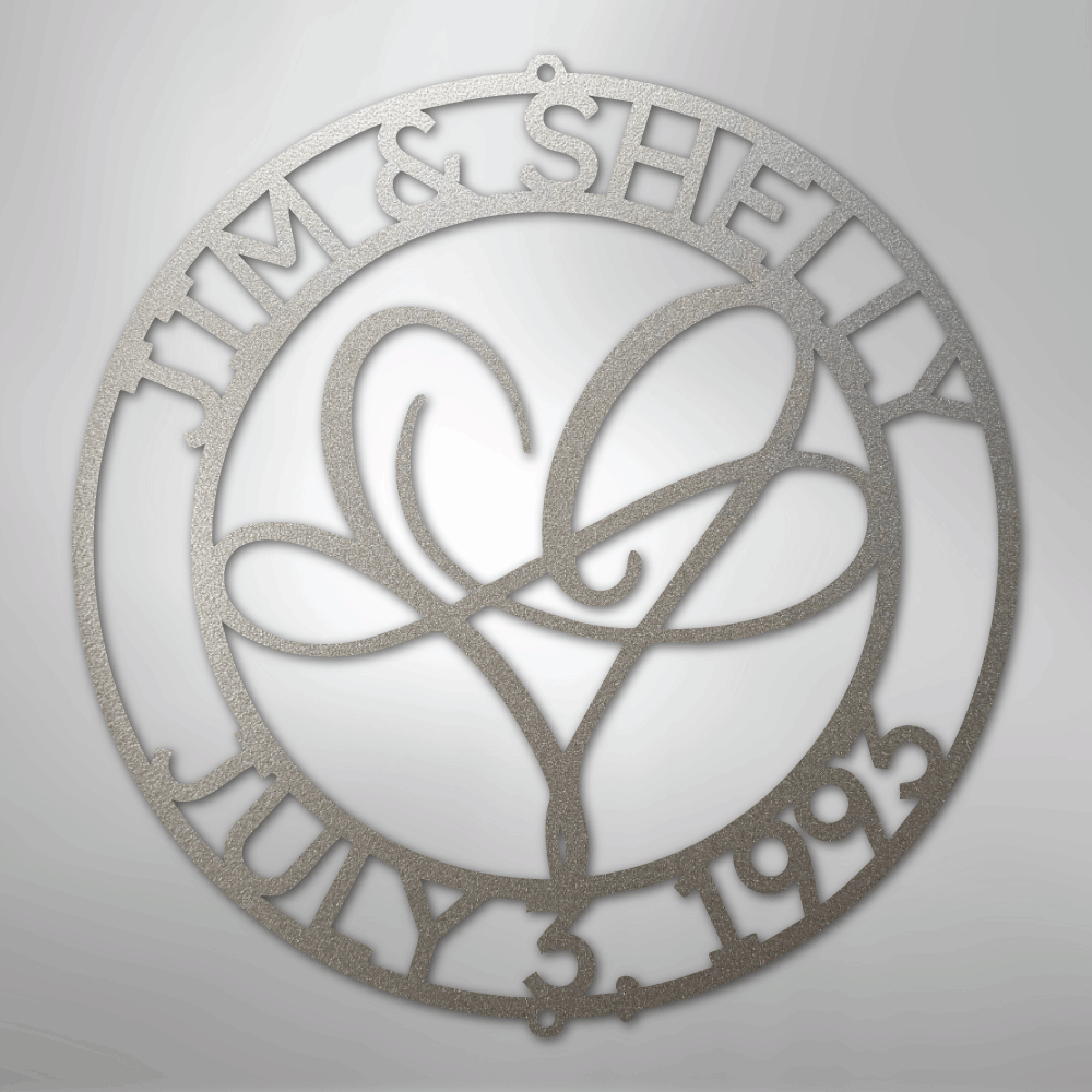 Infinite Love Monogram - Steel Sign