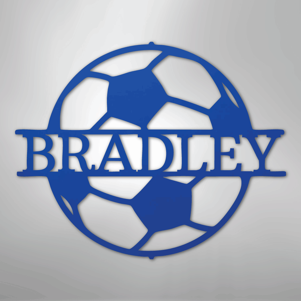 Soccer Monogram - Steel Sign