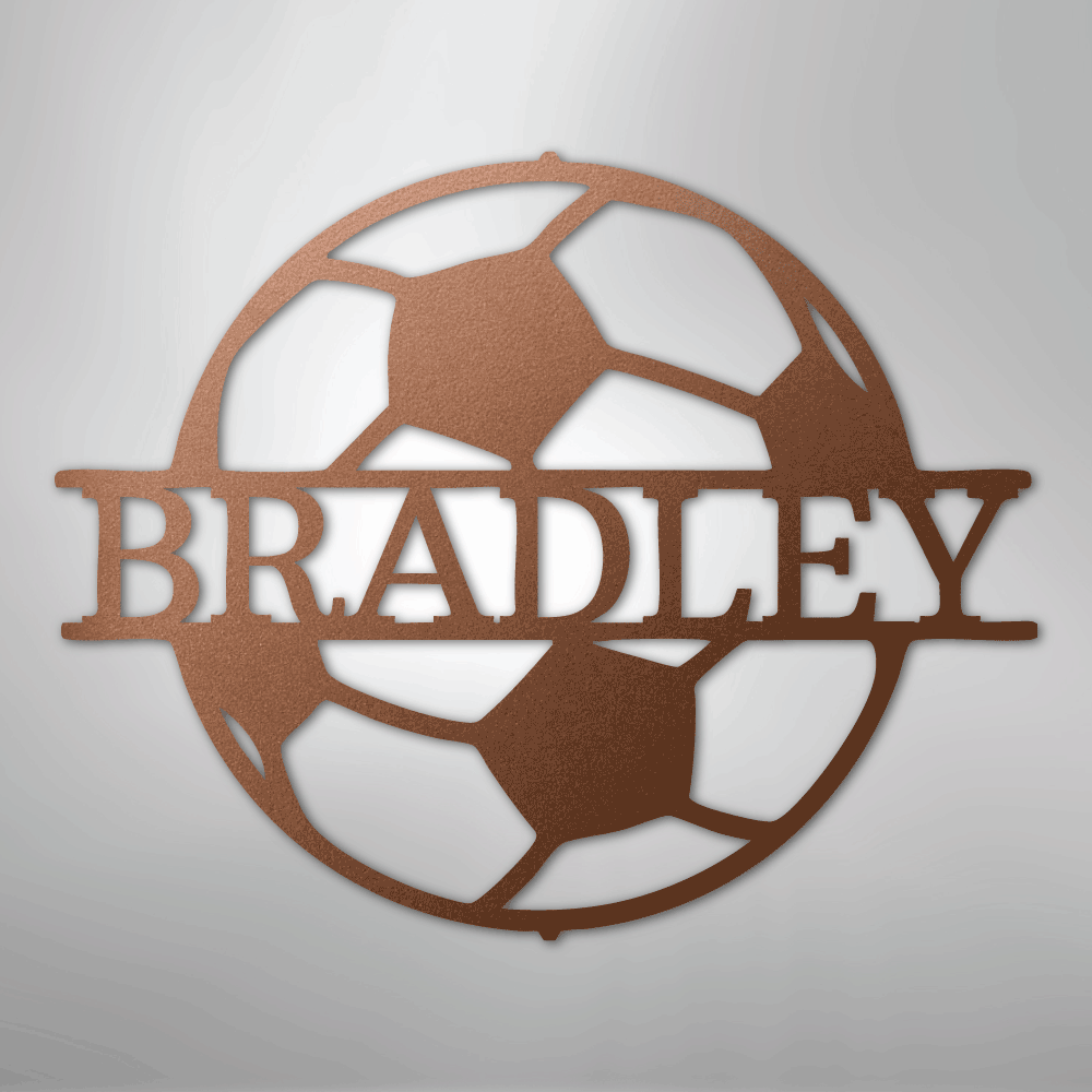 Soccer Monogram - Steel Sign