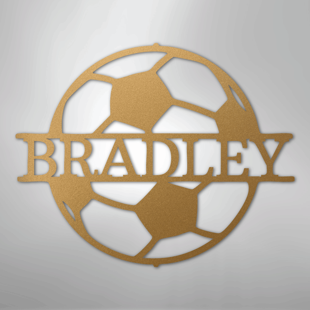 Soccer Monogram - Steel Sign