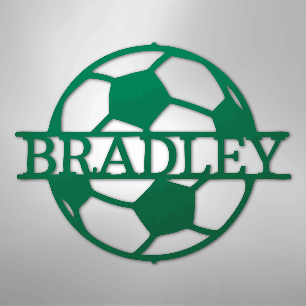Soccer Monogram - Steel Sign