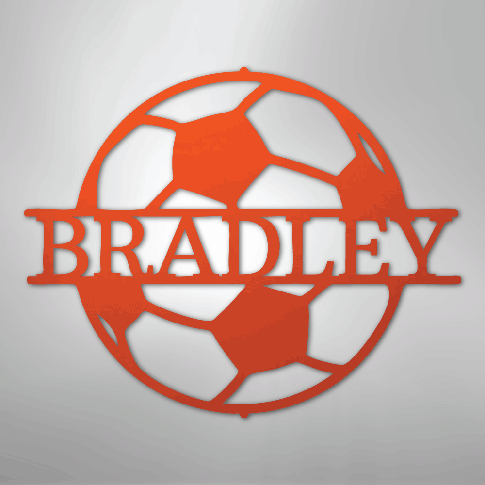 Soccer Monogram - Steel Sign