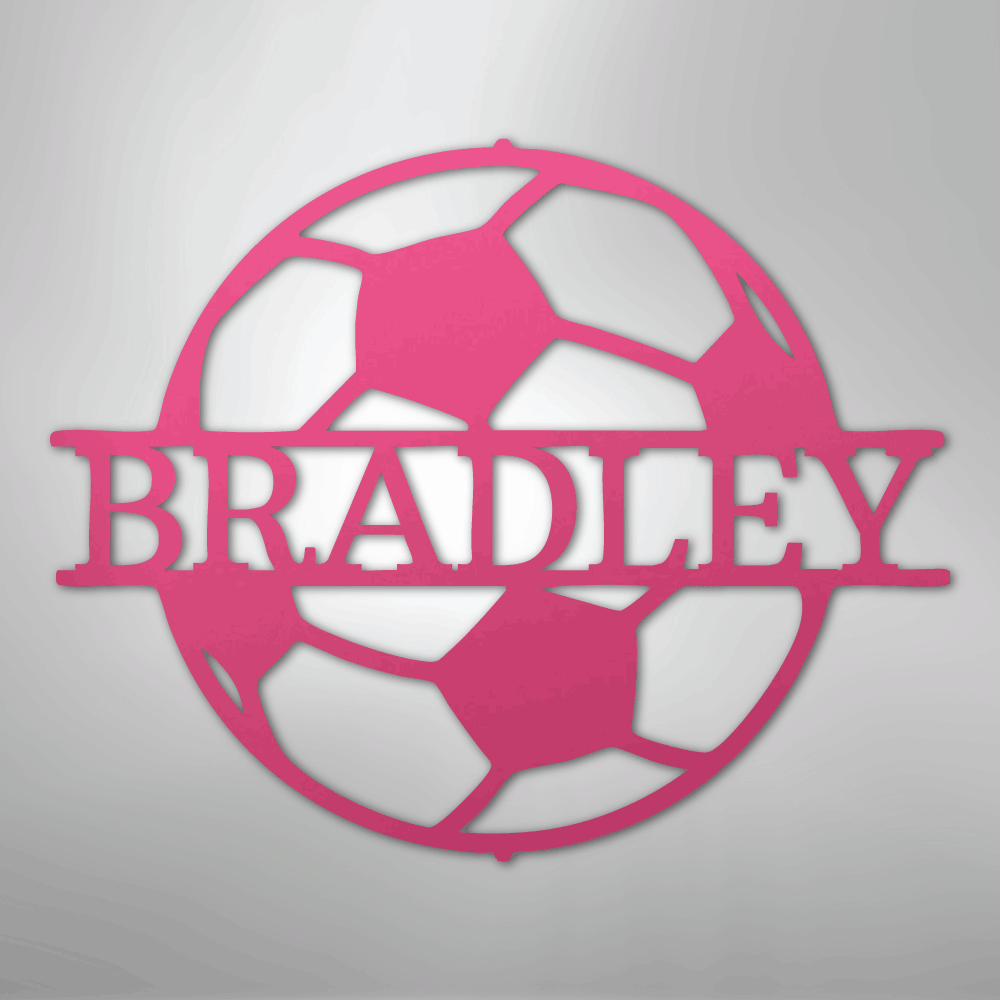 Soccer Monogram - Steel Sign
