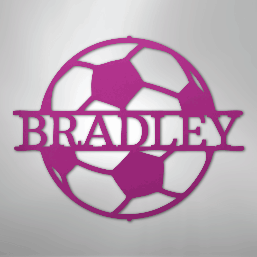 Soccer Monogram - Steel Sign