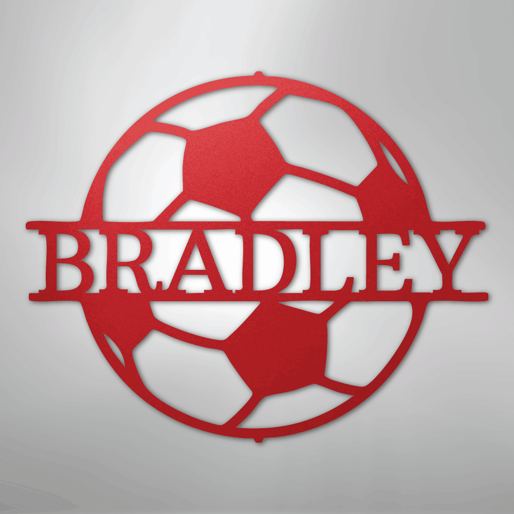 Soccer Monogram - Steel Sign