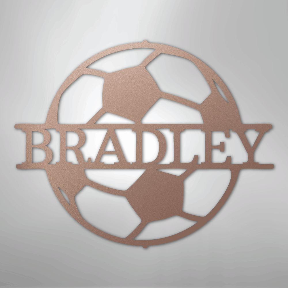 Soccer Monogram - Steel Sign