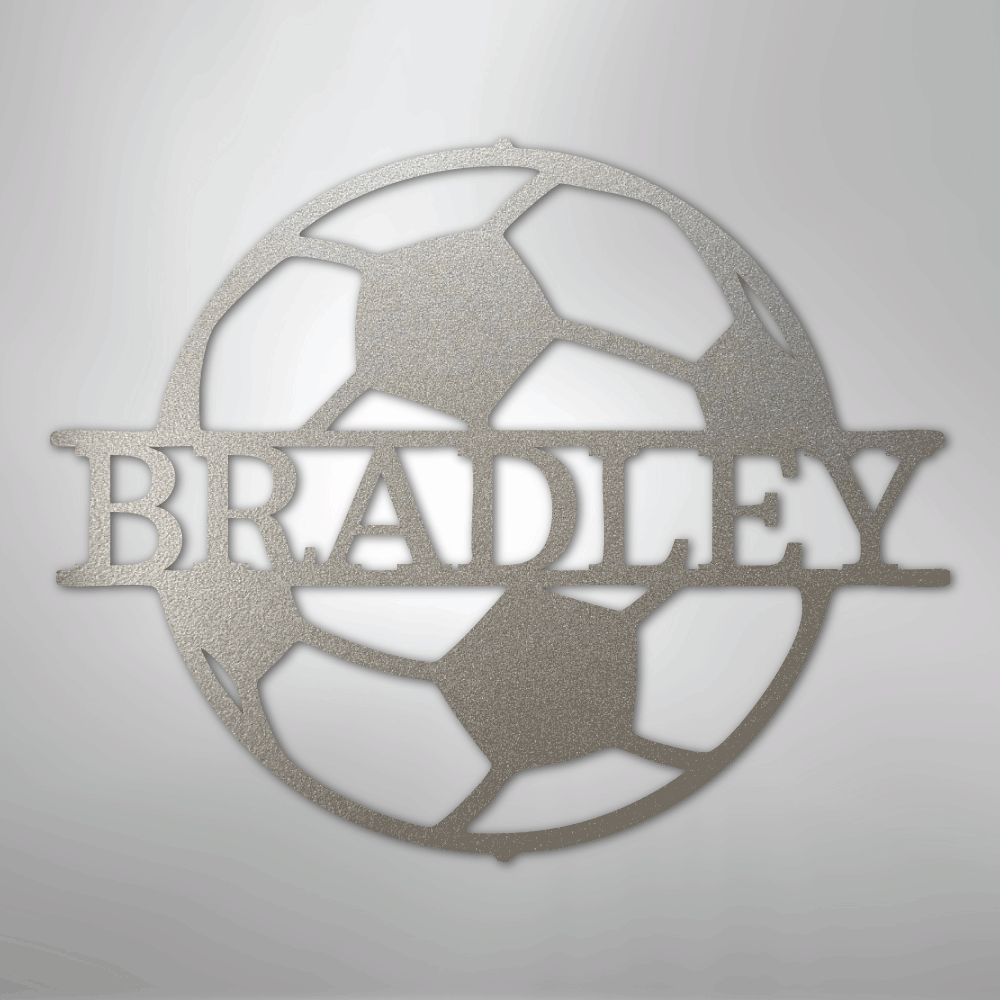 Soccer Monogram - Steel Sign