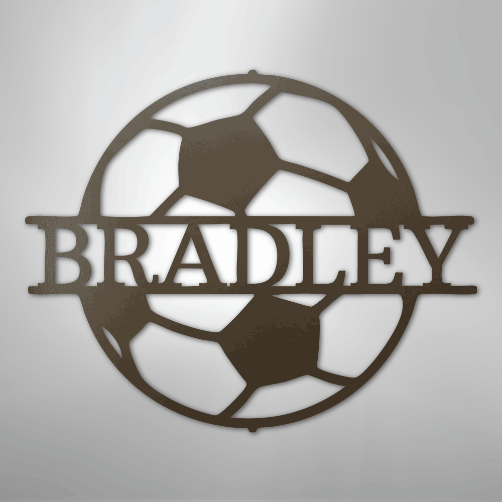 Soccer Monogram - Steel Sign