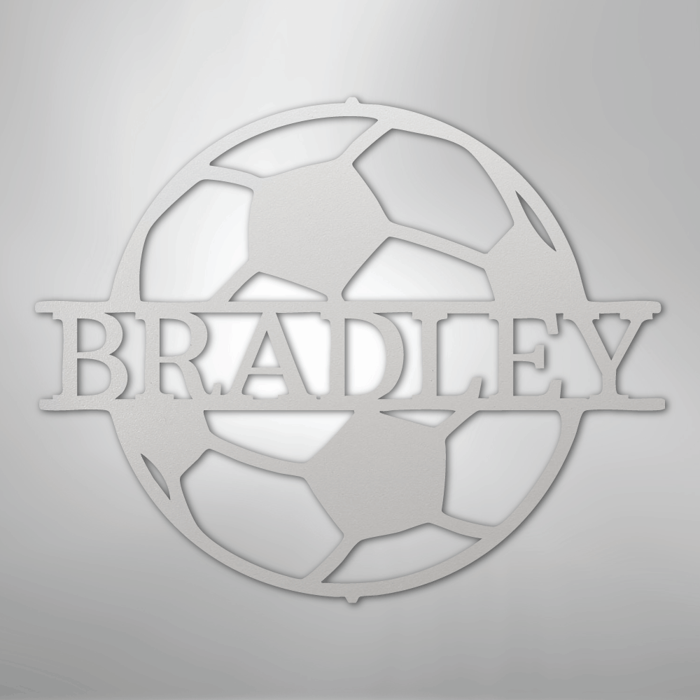 Soccer Monogram - Steel Sign