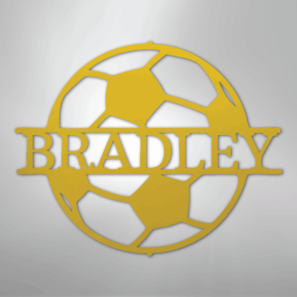 Soccer Monogram - Steel Sign