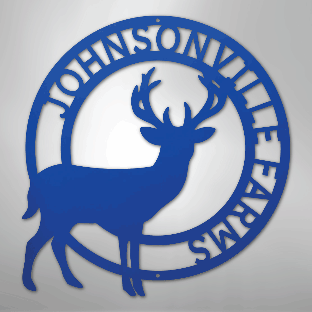 Stag Monogram - Steel Sign