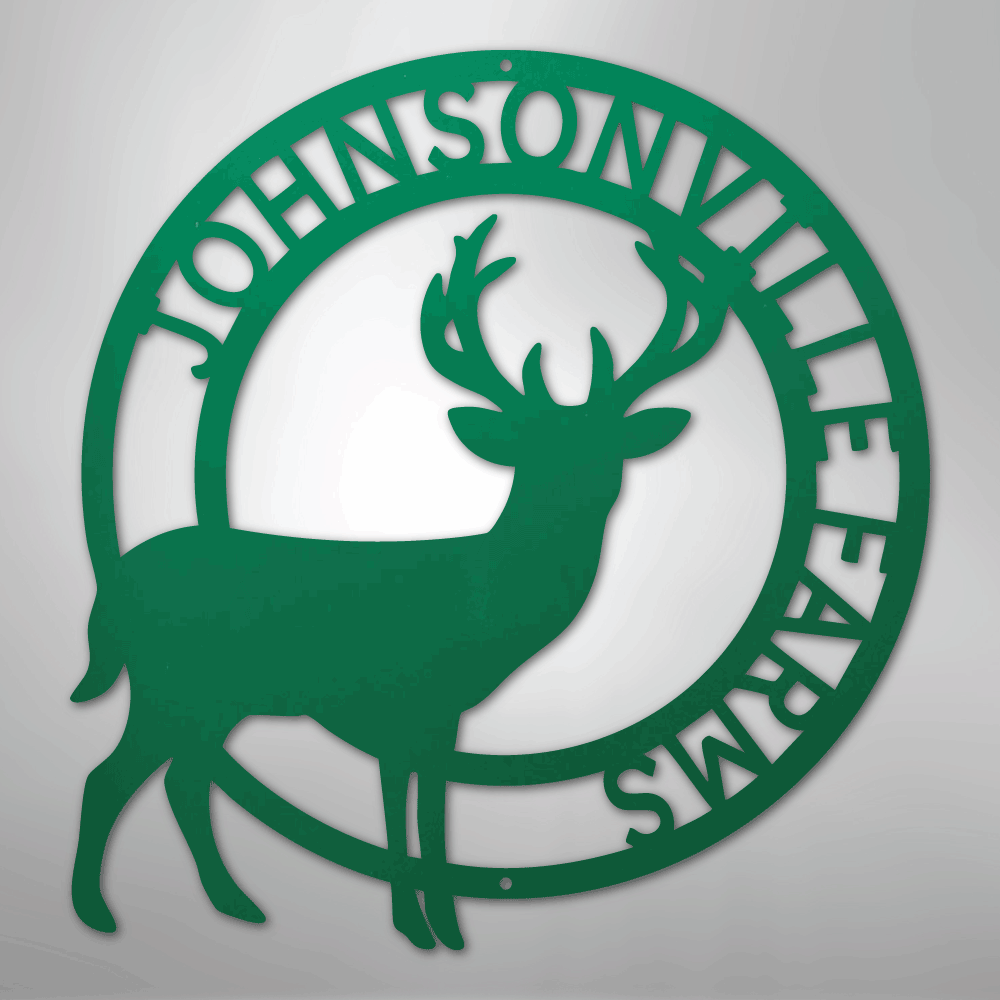 Stag Monogram - Steel Sign