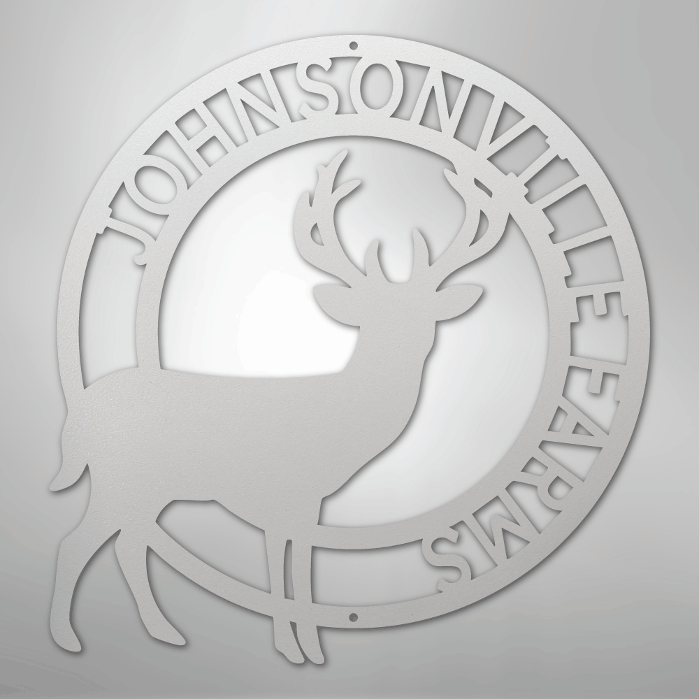 Stag Monogram - Steel Sign