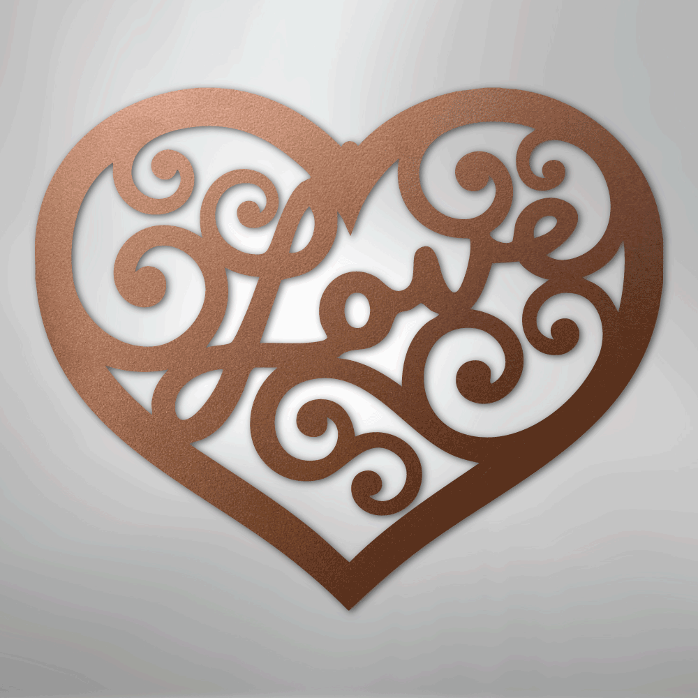 Love Swirl - Steel Sign