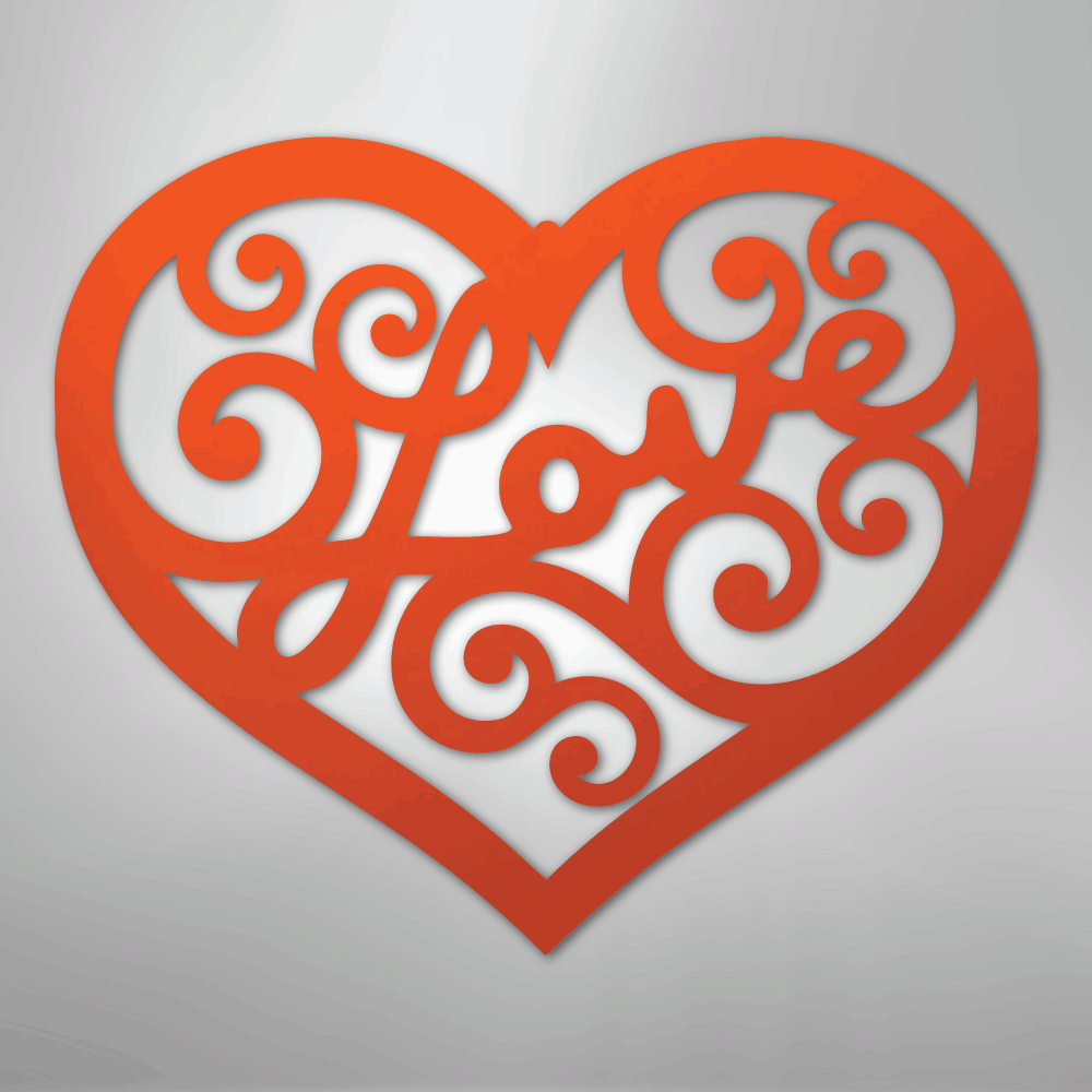 Love Swirl - Steel Sign