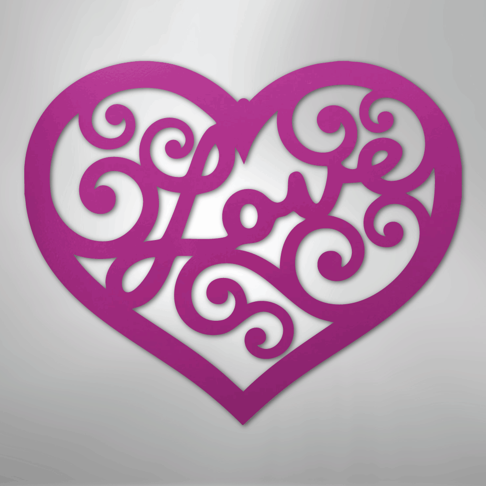 Love Swirl - Steel Sign