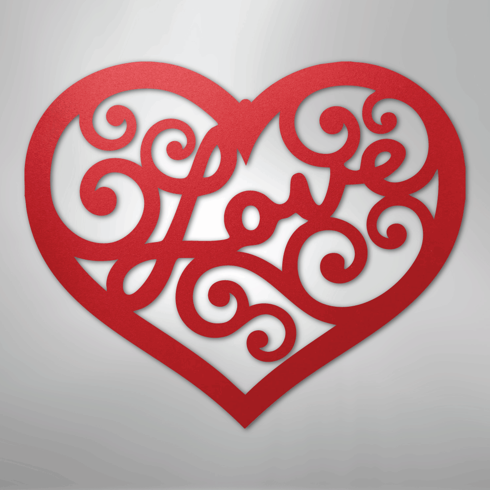Love Swirl - Steel Sign