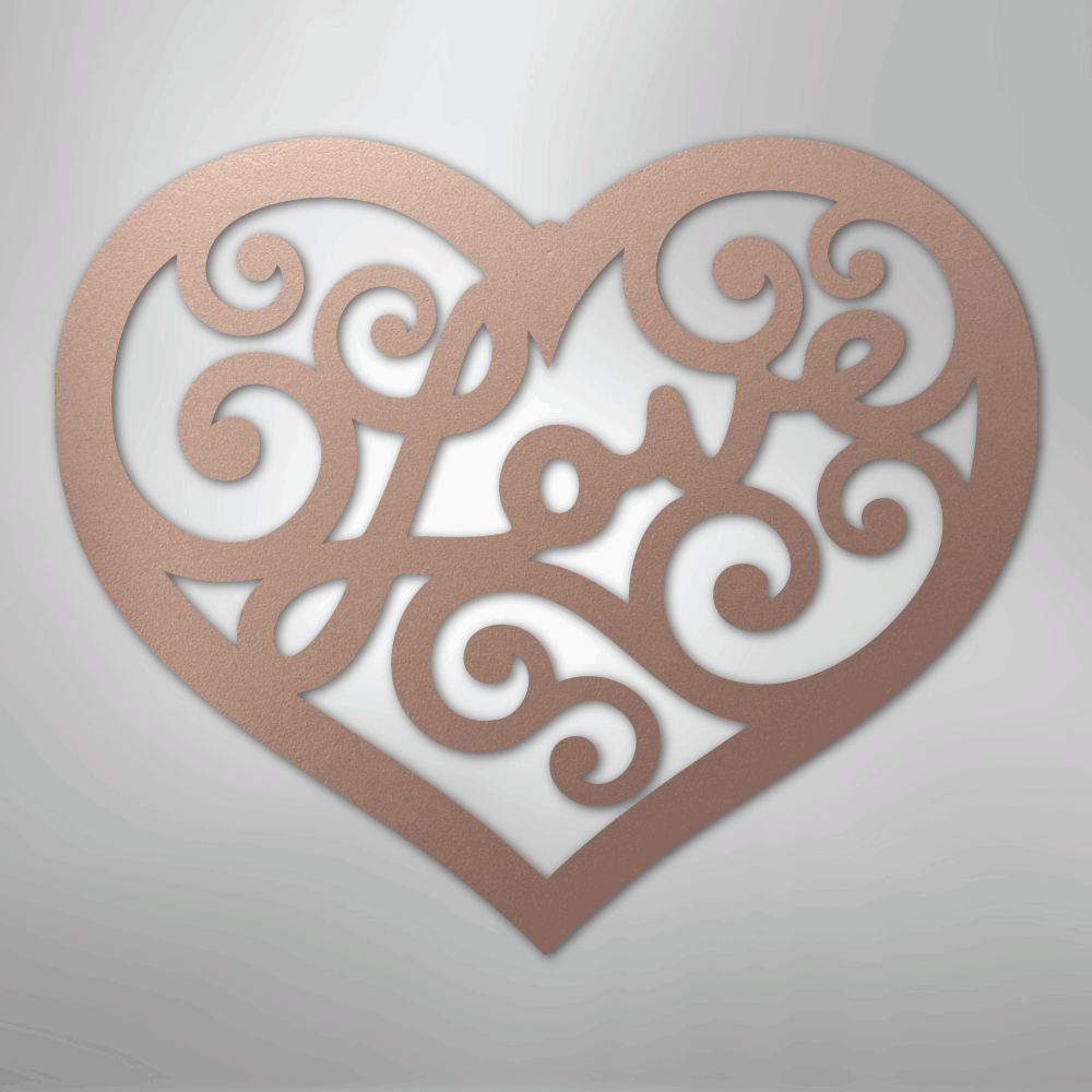 Love Swirl - Steel Sign