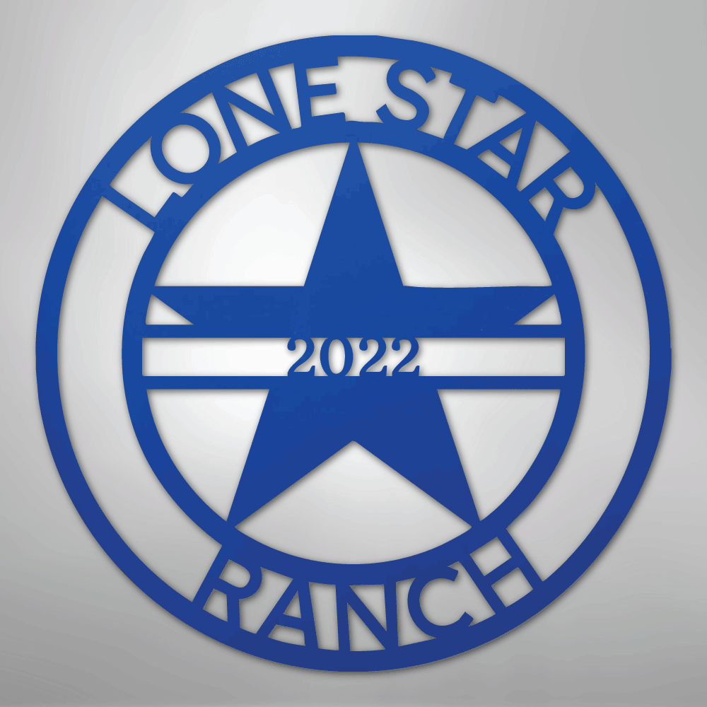 LoneStar 1 Monogram - Steel Sign