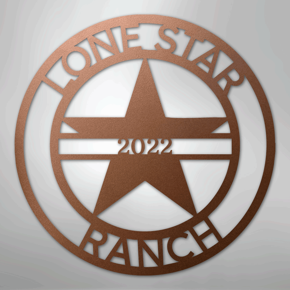 LoneStar 1 Monogram - Steel Sign