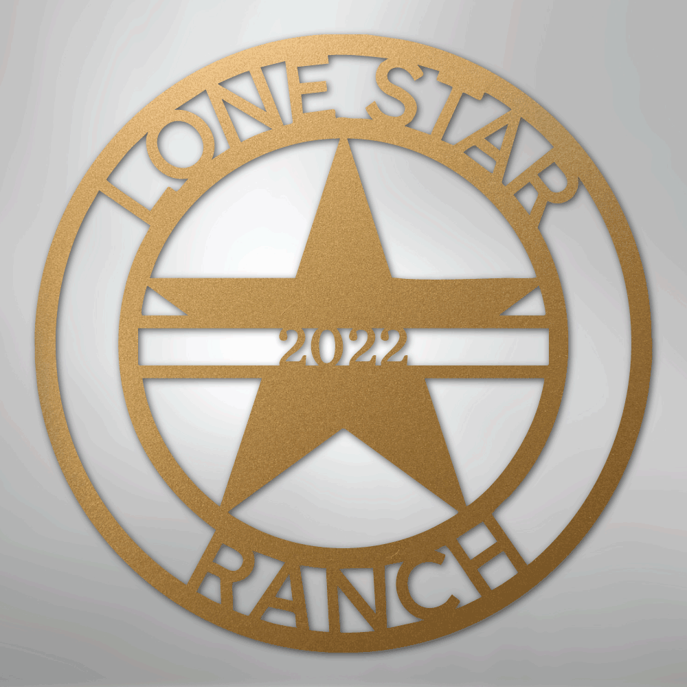 LoneStar 1 Monogram - Steel Sign