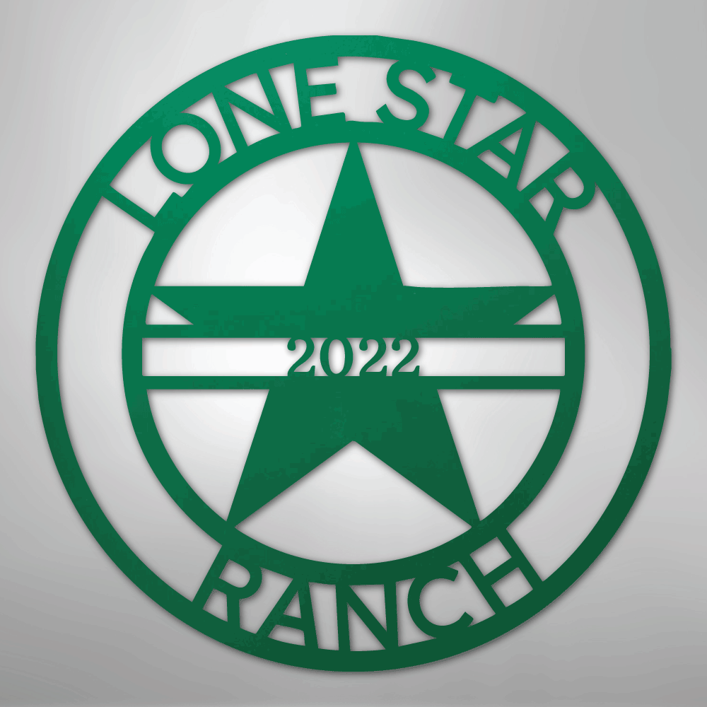 LoneStar 1 Monogram - Steel Sign