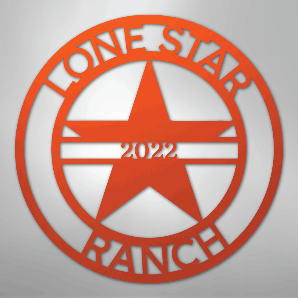 LoneStar 1 Monogram - Steel Sign