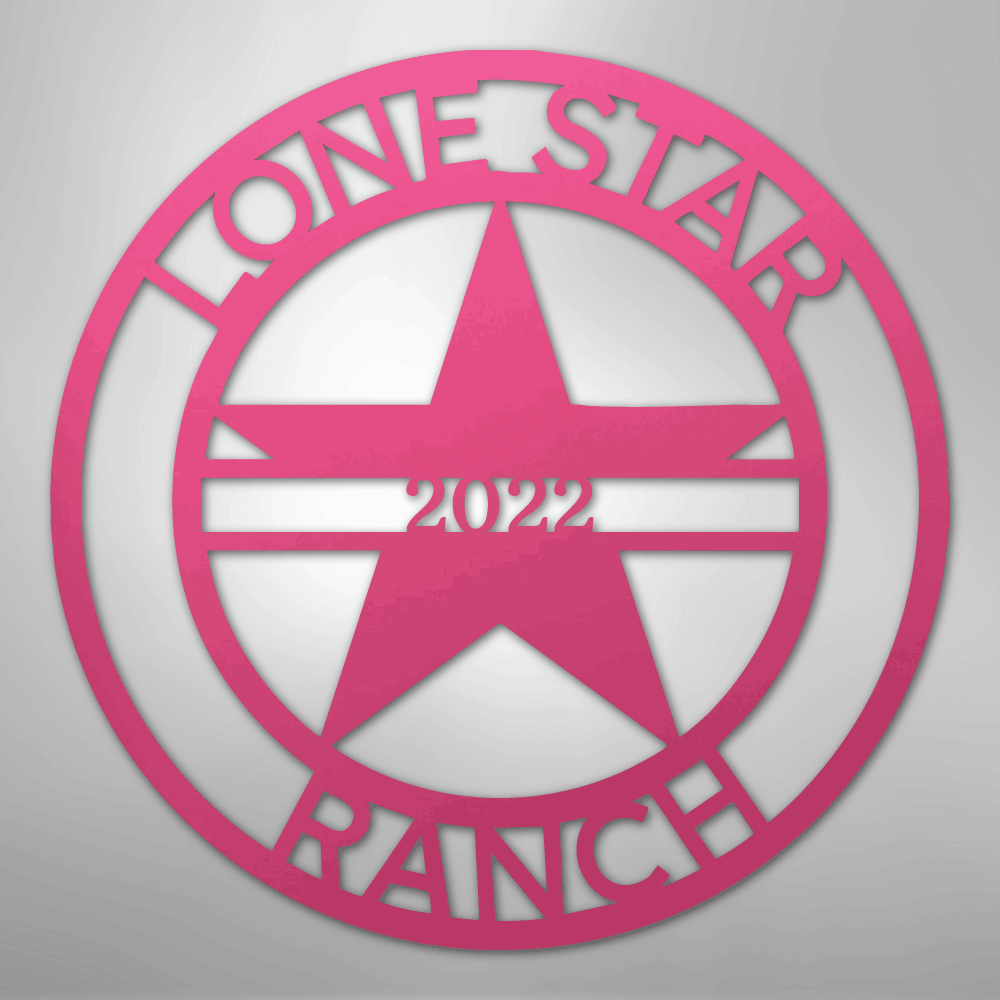 LoneStar 1 Monogram - Steel Sign