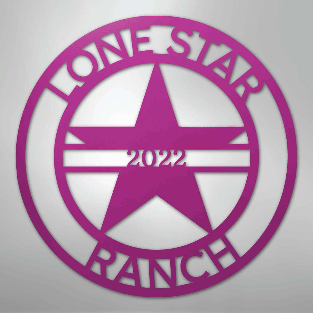 LoneStar 1 Monogram - Steel Sign