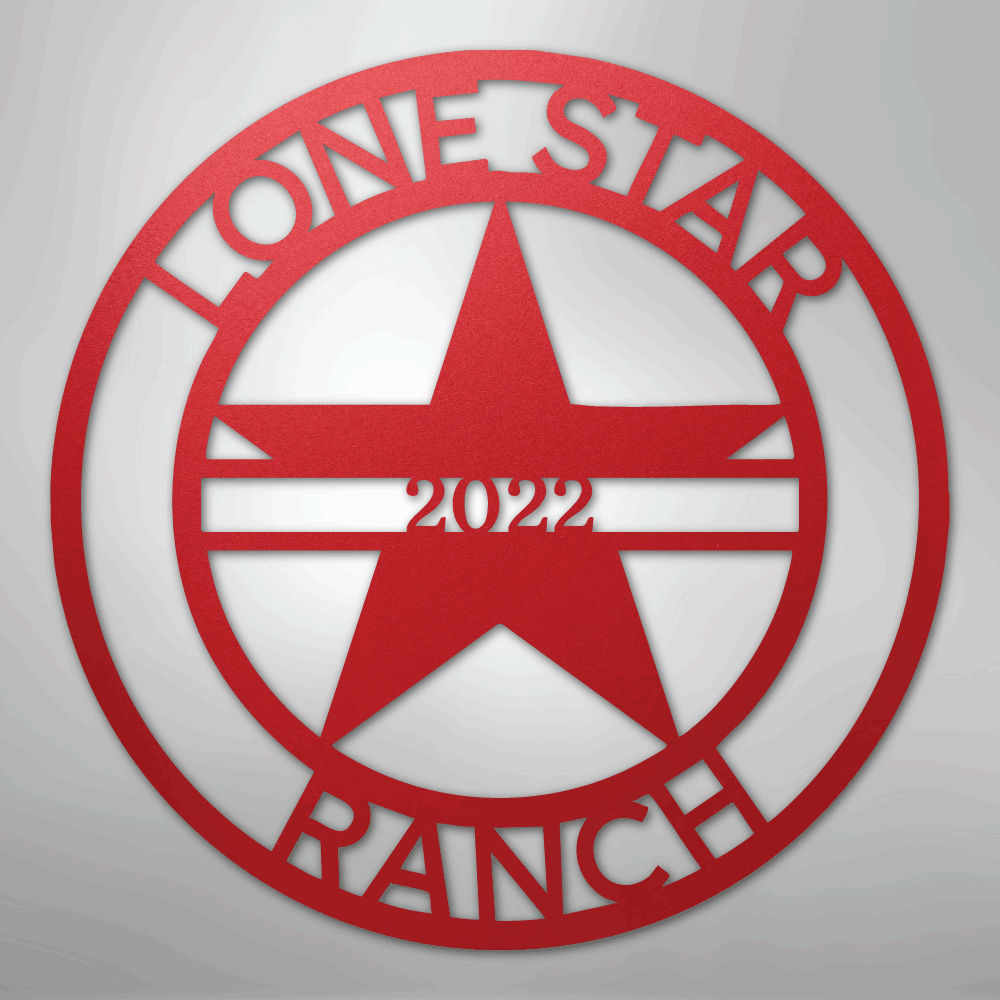 LoneStar 1 Monogram - Steel Sign