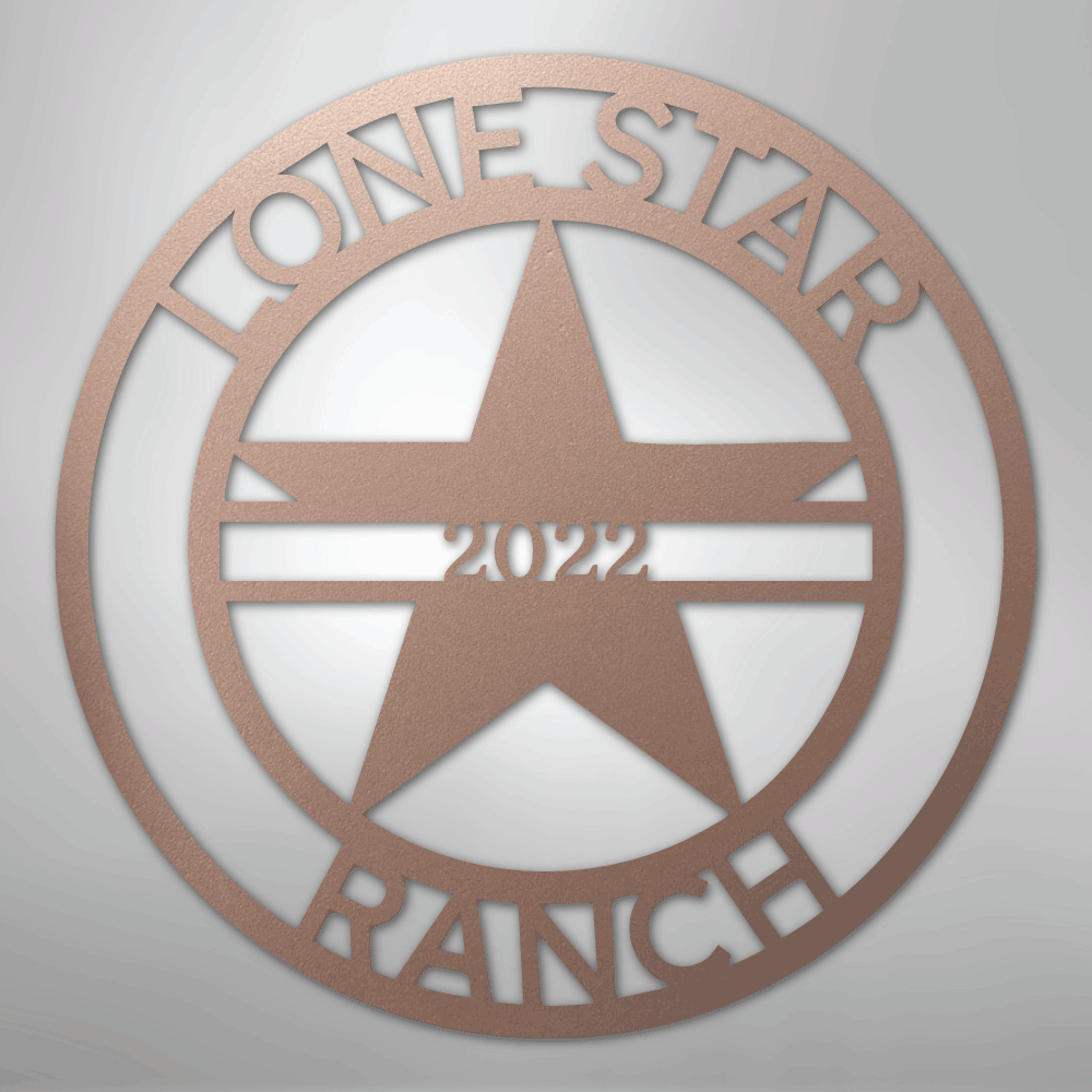LoneStar 1 Monogram - Steel Sign