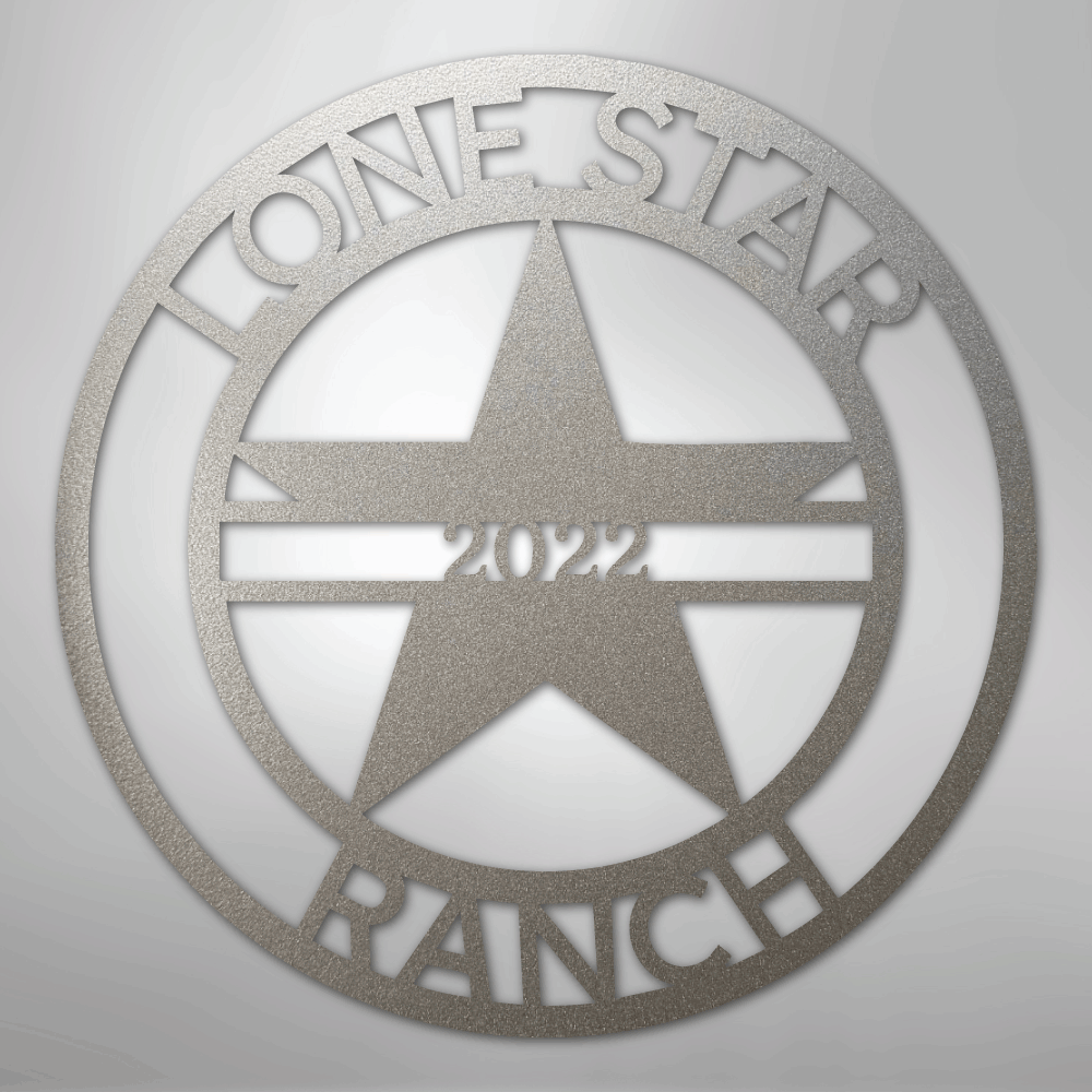 LoneStar 1 Monogram - Steel Sign