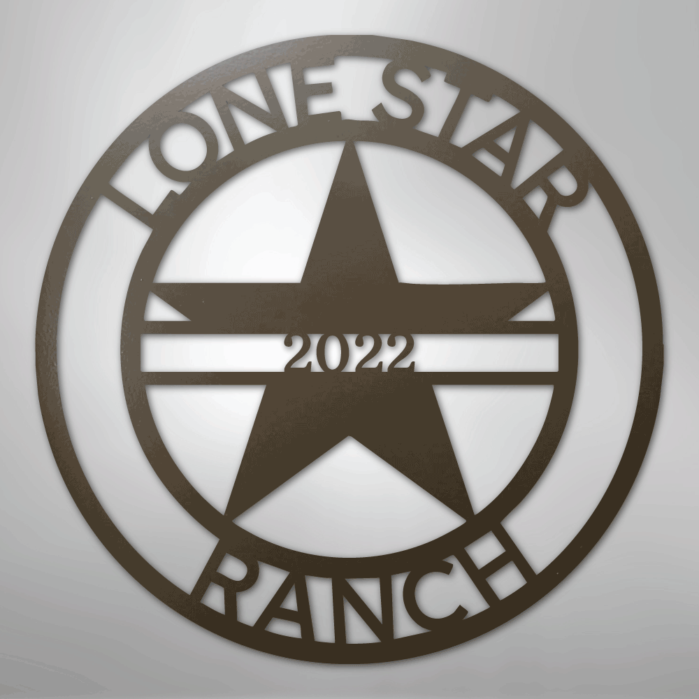 LoneStar 1 Monogram - Steel Sign